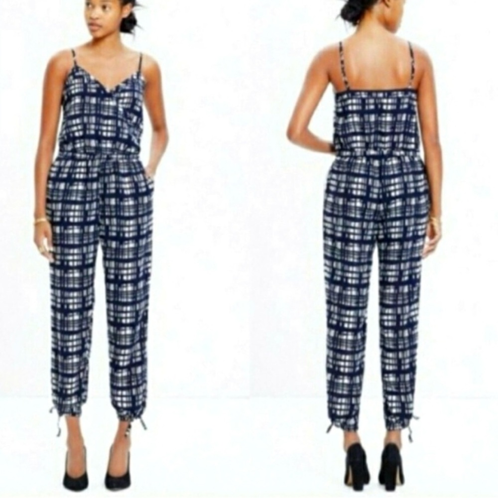Madewell Women's Navy & White Jumpsuit